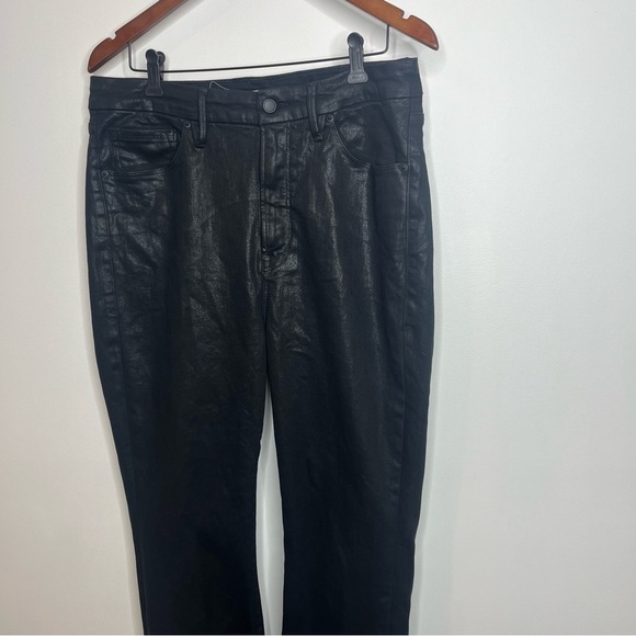 Good American Women's Size 16 Black Good Legs Coated Skinny Jean High Rise 28" - Picture 4 of 11